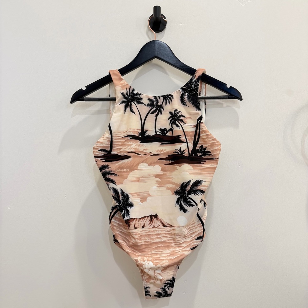 NWOT Palm Angels Cream and Black Swimsuit